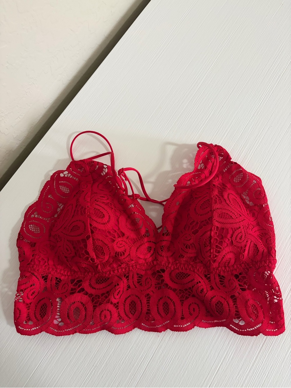 💋💄PINK Victoria's Secret Red Lace Bralette 💄💋 - Picture 2 of 9